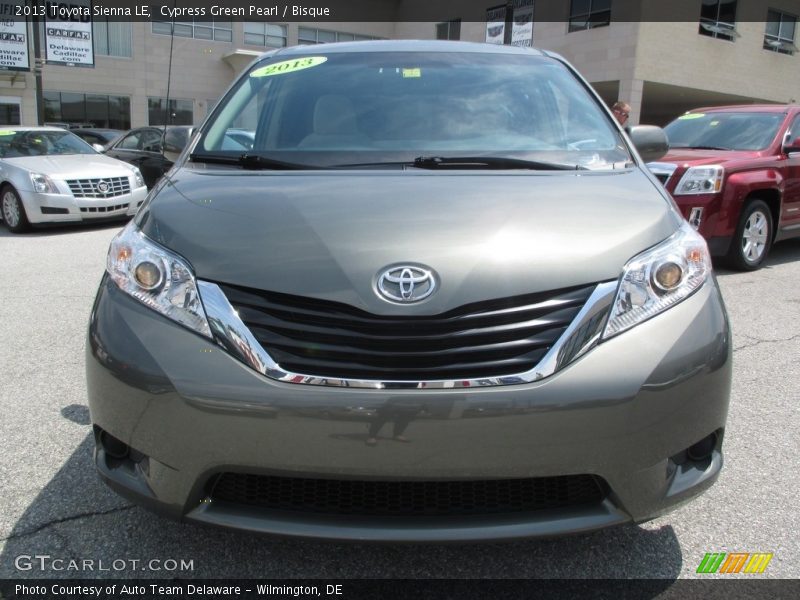 Cypress Green Pearl / Bisque 2013 Toyota Sienna LE