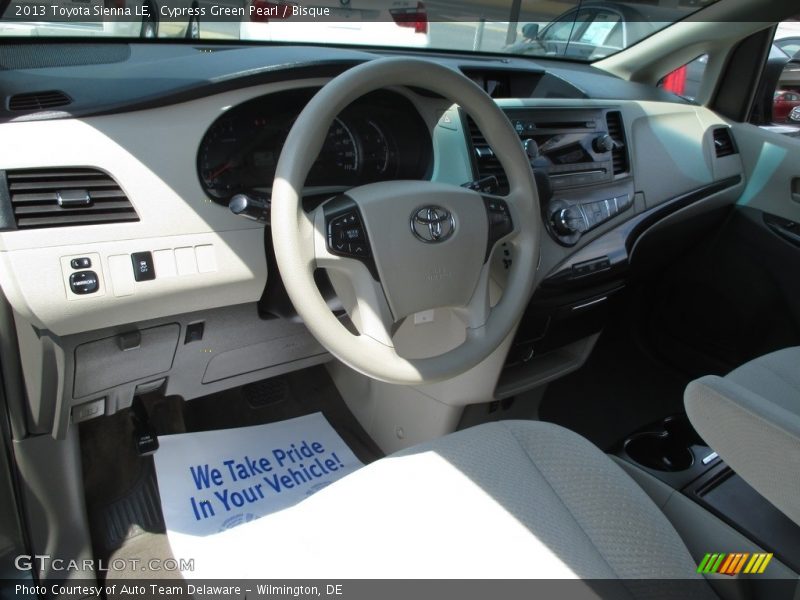 Cypress Green Pearl / Bisque 2013 Toyota Sienna LE