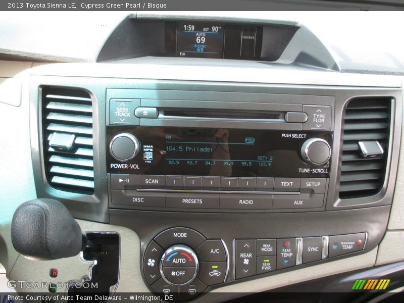 Cypress Green Pearl / Bisque 2013 Toyota Sienna LE