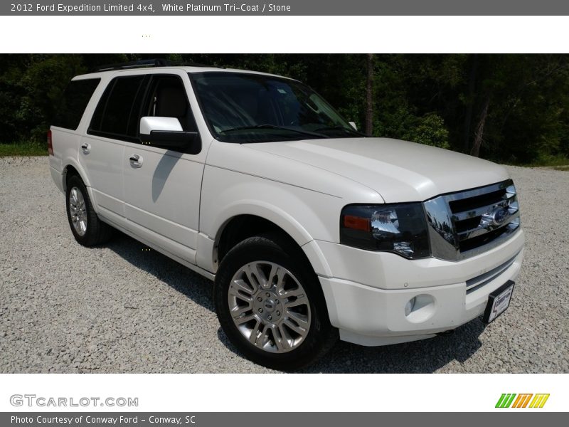 White Platinum Tri-Coat / Stone 2012 Ford Expedition Limited 4x4