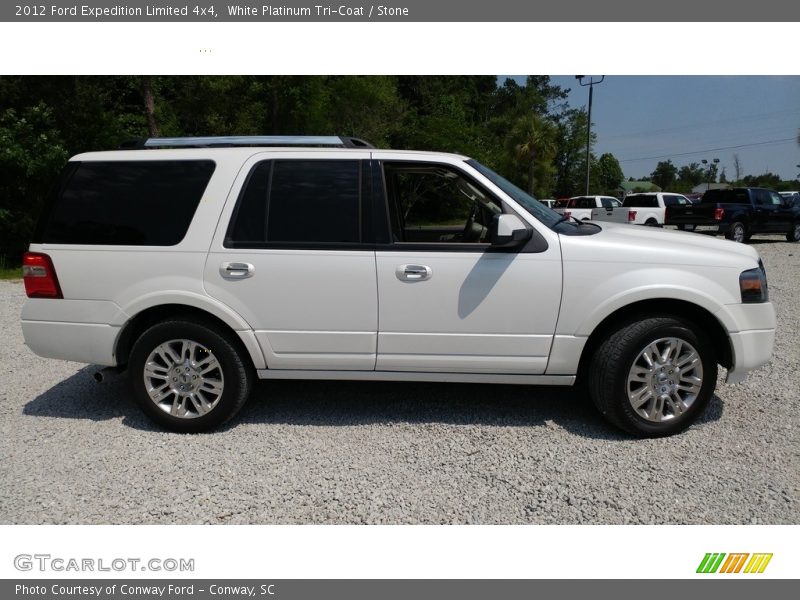 White Platinum Tri-Coat / Stone 2012 Ford Expedition Limited 4x4