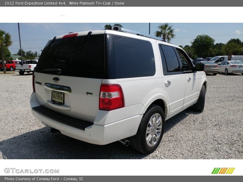 White Platinum Tri-Coat / Stone 2012 Ford Expedition Limited 4x4