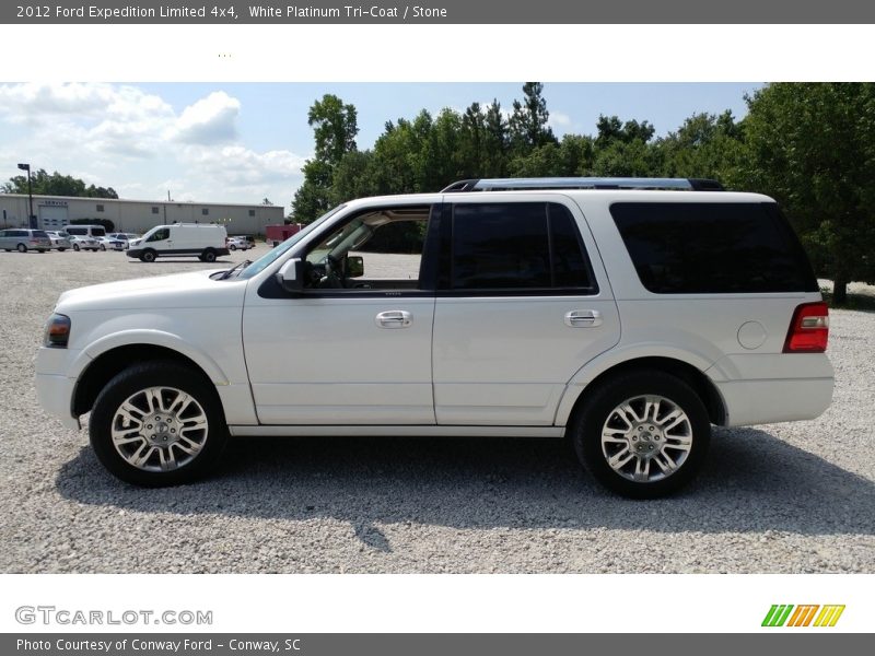 White Platinum Tri-Coat / Stone 2012 Ford Expedition Limited 4x4