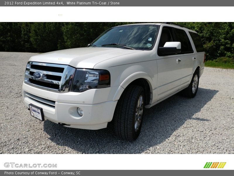 White Platinum Tri-Coat / Stone 2012 Ford Expedition Limited 4x4