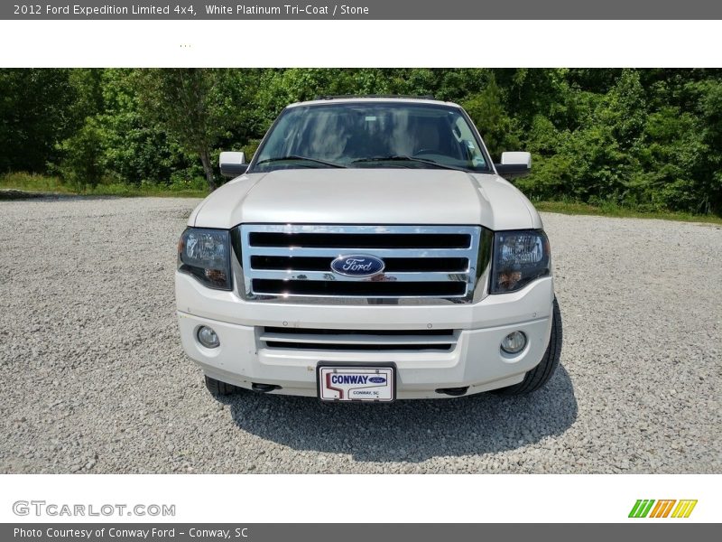 White Platinum Tri-Coat / Stone 2012 Ford Expedition Limited 4x4