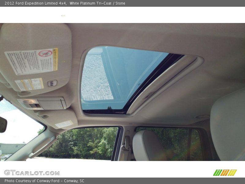 White Platinum Tri-Coat / Stone 2012 Ford Expedition Limited 4x4