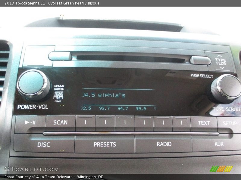 Cypress Green Pearl / Bisque 2013 Toyota Sienna LE