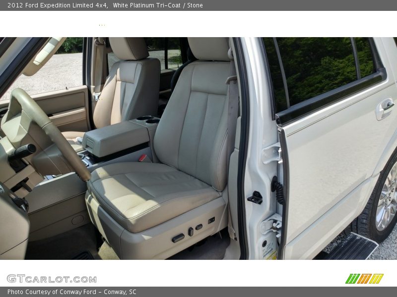 White Platinum Tri-Coat / Stone 2012 Ford Expedition Limited 4x4