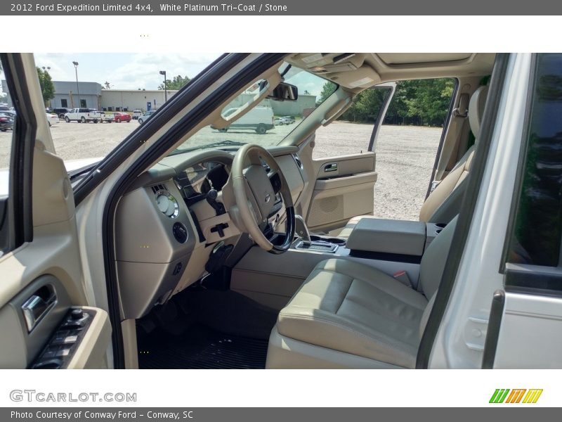 White Platinum Tri-Coat / Stone 2012 Ford Expedition Limited 4x4