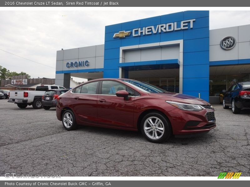 Siren Red Tintcoat / Jet Black 2016 Chevrolet Cruze LT Sedan