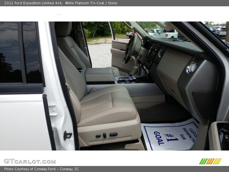 White Platinum Tri-Coat / Stone 2012 Ford Expedition Limited 4x4