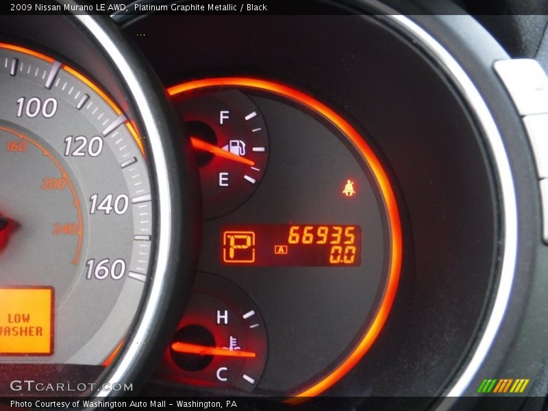 Platinum Graphite Metallic / Black 2009 Nissan Murano LE AWD