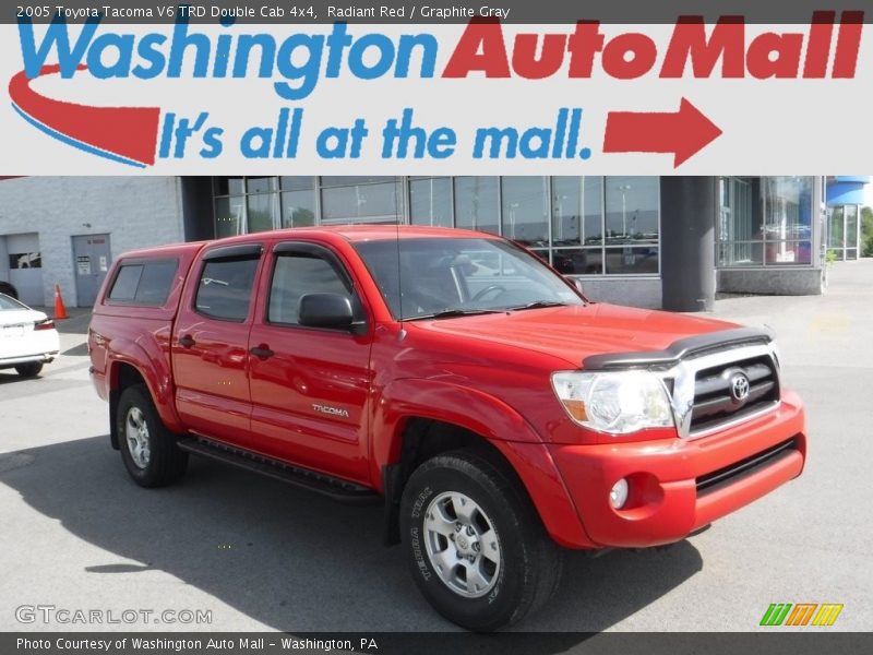 Radiant Red / Graphite Gray 2005 Toyota Tacoma V6 TRD Double Cab 4x4