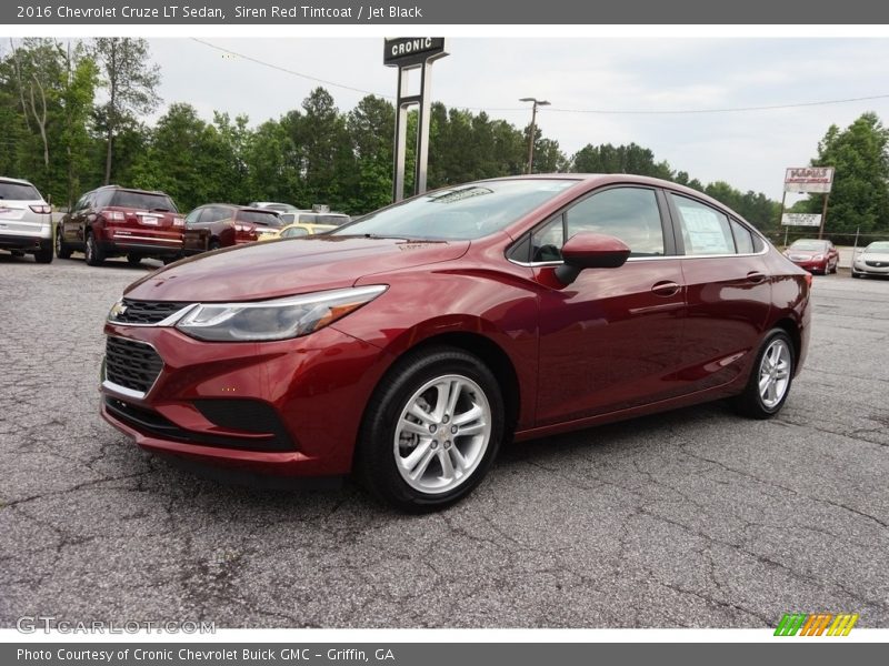 Siren Red Tintcoat / Jet Black 2016 Chevrolet Cruze LT Sedan
