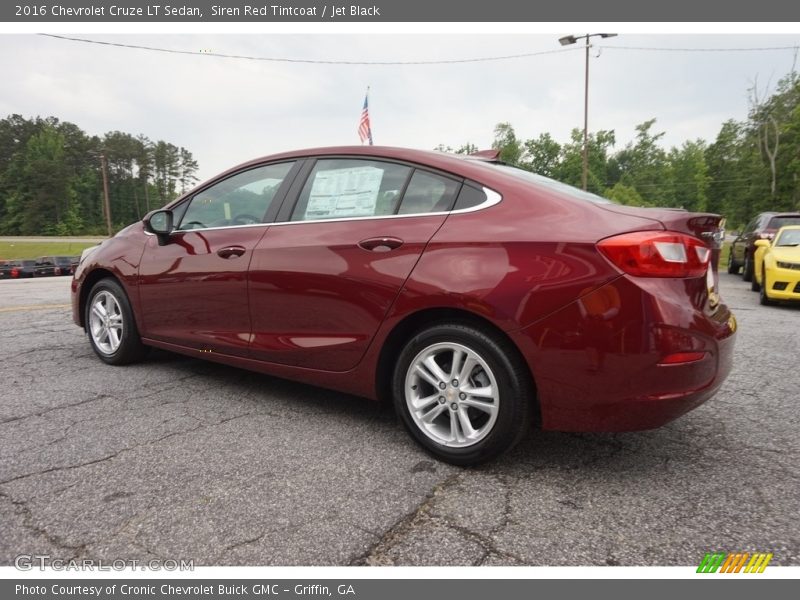 Siren Red Tintcoat / Jet Black 2016 Chevrolet Cruze LT Sedan