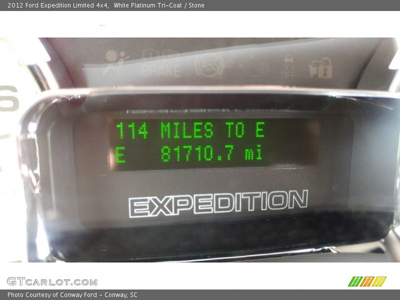 White Platinum Tri-Coat / Stone 2012 Ford Expedition Limited 4x4