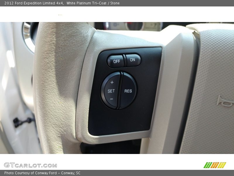 White Platinum Tri-Coat / Stone 2012 Ford Expedition Limited 4x4