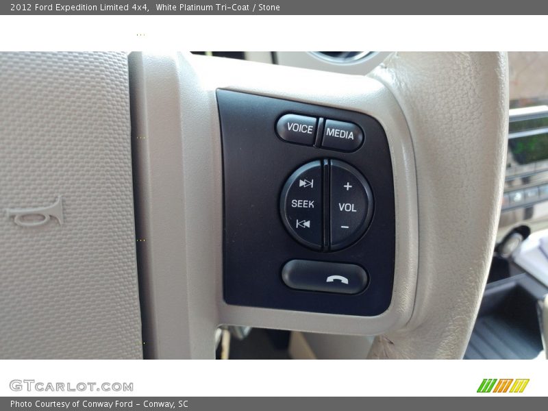White Platinum Tri-Coat / Stone 2012 Ford Expedition Limited 4x4