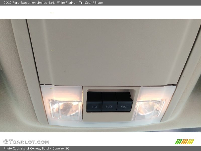 White Platinum Tri-Coat / Stone 2012 Ford Expedition Limited 4x4