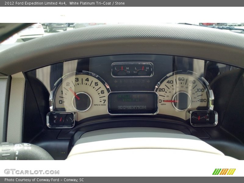 White Platinum Tri-Coat / Stone 2012 Ford Expedition Limited 4x4