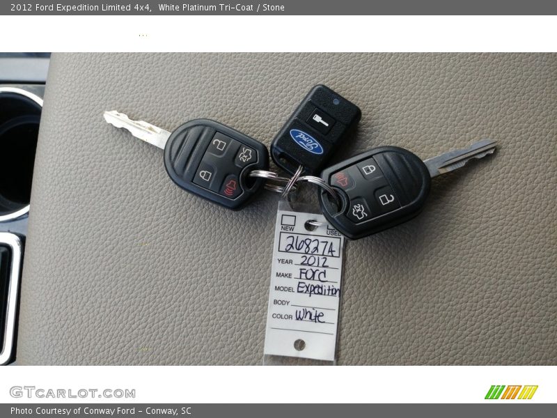 White Platinum Tri-Coat / Stone 2012 Ford Expedition Limited 4x4