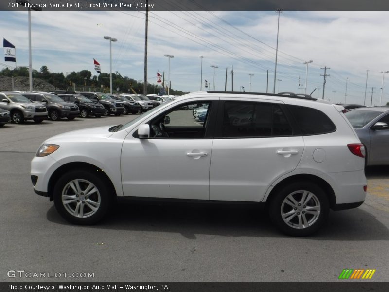 Frost White Pearl / Gray 2011 Hyundai Santa Fe SE