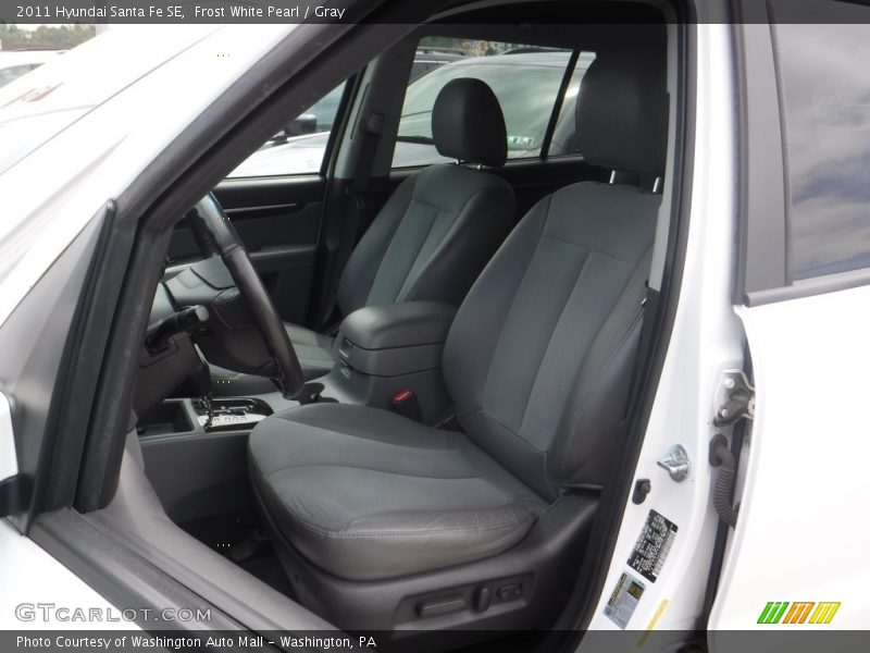 Frost White Pearl / Gray 2011 Hyundai Santa Fe SE