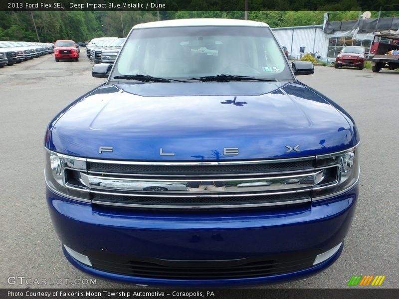 Deep Impact Blue Metallic / Dune 2013 Ford Flex SEL