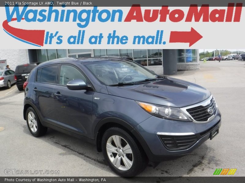 Twilight Blue / Black 2011 Kia Sportage LX AWD