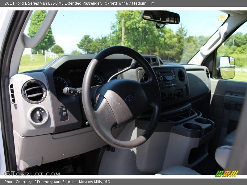 Oxford White / Medium Flint 2011 Ford E Series Van E350 XL Extended Passenger