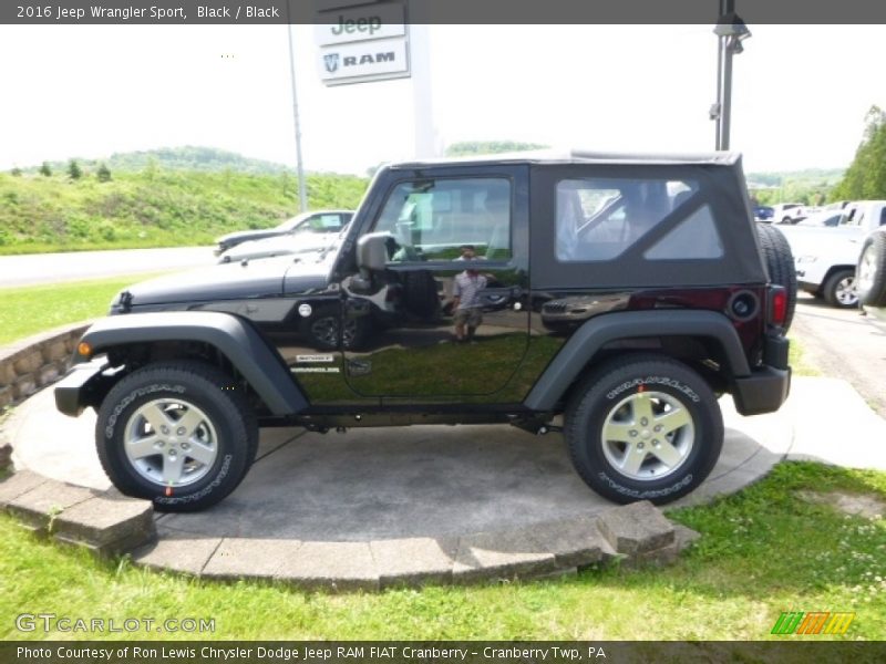 Black / Black 2016 Jeep Wrangler Sport