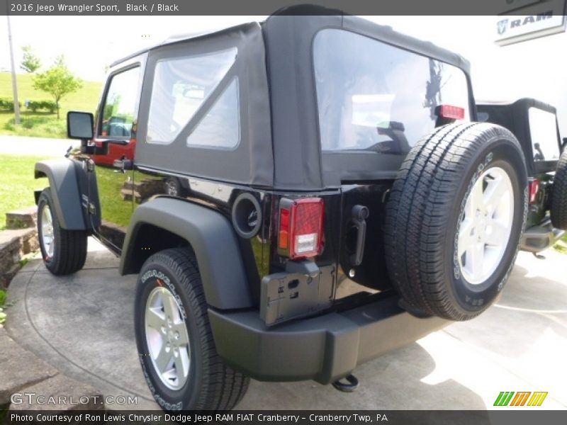 Black / Black 2016 Jeep Wrangler Sport