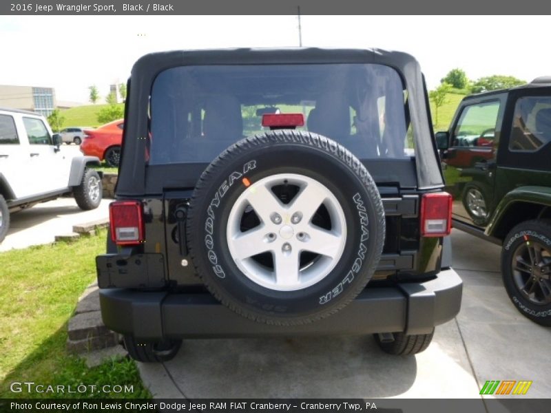 Black / Black 2016 Jeep Wrangler Sport