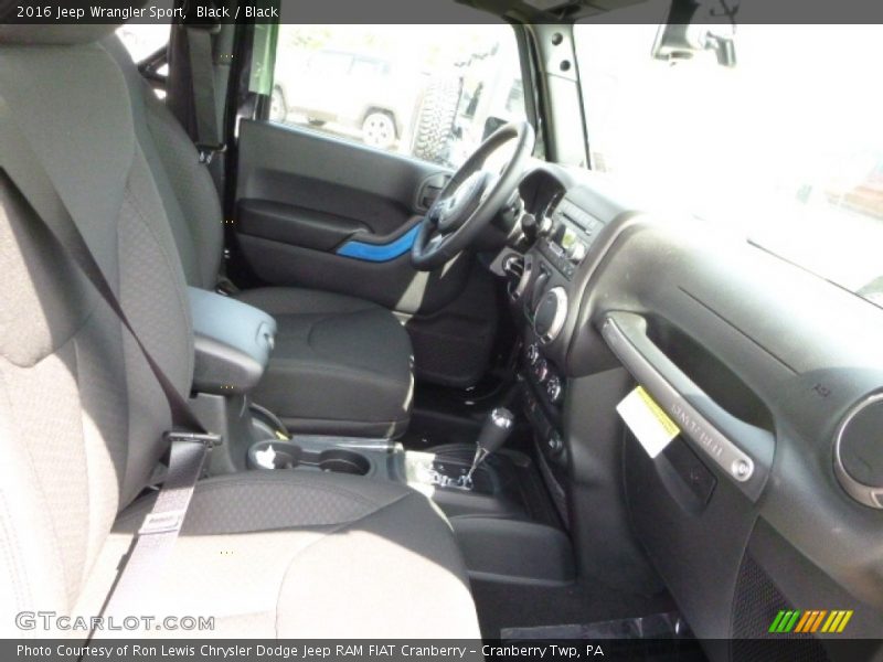 Black / Black 2016 Jeep Wrangler Sport
