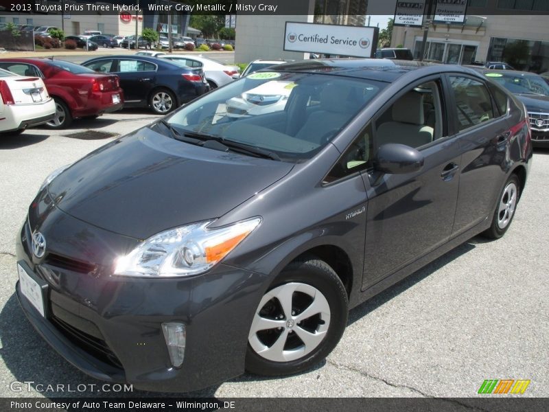 Winter Gray Metallic / Misty Gray 2013 Toyota Prius Three Hybrid