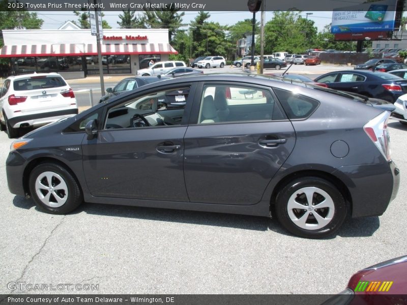 Winter Gray Metallic / Misty Gray 2013 Toyota Prius Three Hybrid