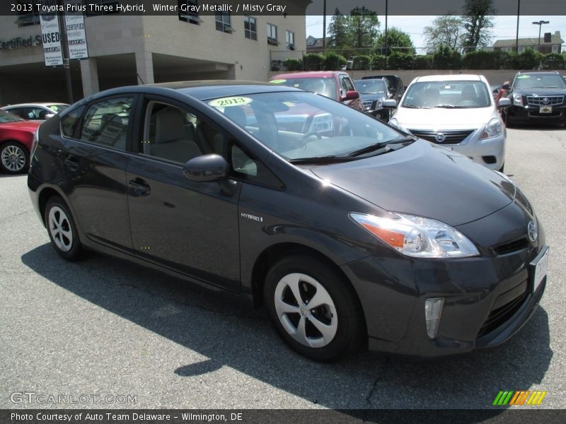 Winter Gray Metallic / Misty Gray 2013 Toyota Prius Three Hybrid