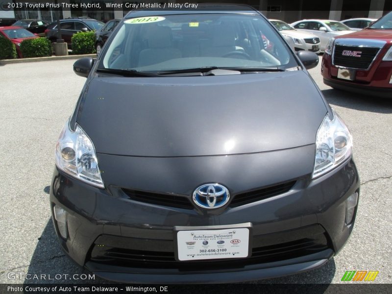 Winter Gray Metallic / Misty Gray 2013 Toyota Prius Three Hybrid