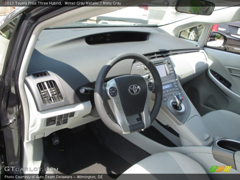 Winter Gray Metallic / Misty Gray 2013 Toyota Prius Three Hybrid