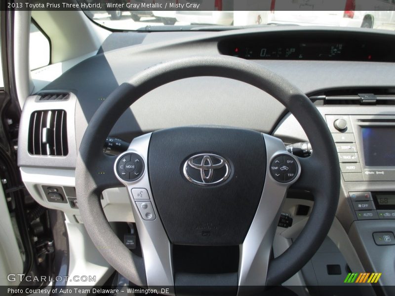 Winter Gray Metallic / Misty Gray 2013 Toyota Prius Three Hybrid