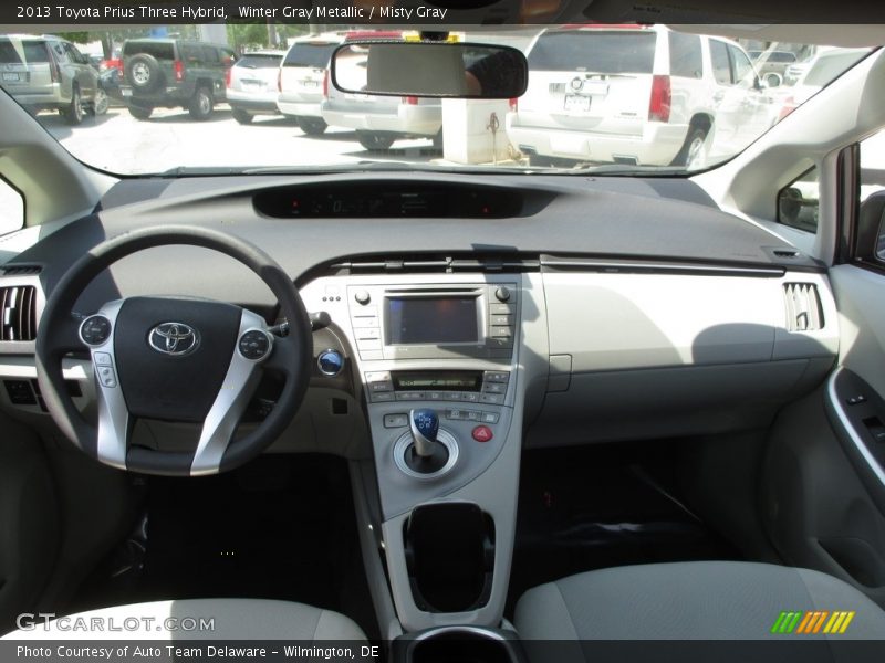 Winter Gray Metallic / Misty Gray 2013 Toyota Prius Three Hybrid