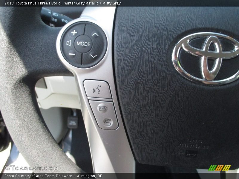 Winter Gray Metallic / Misty Gray 2013 Toyota Prius Three Hybrid
