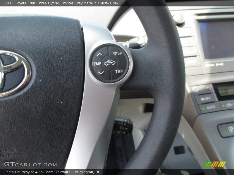 Winter Gray Metallic / Misty Gray 2013 Toyota Prius Three Hybrid