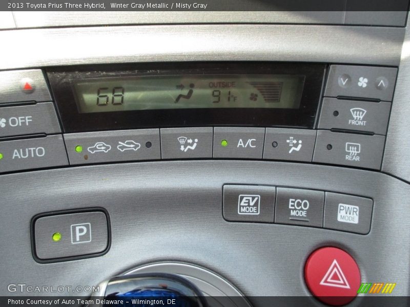 Winter Gray Metallic / Misty Gray 2013 Toyota Prius Three Hybrid