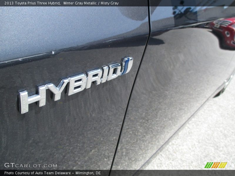 Winter Gray Metallic / Misty Gray 2013 Toyota Prius Three Hybrid