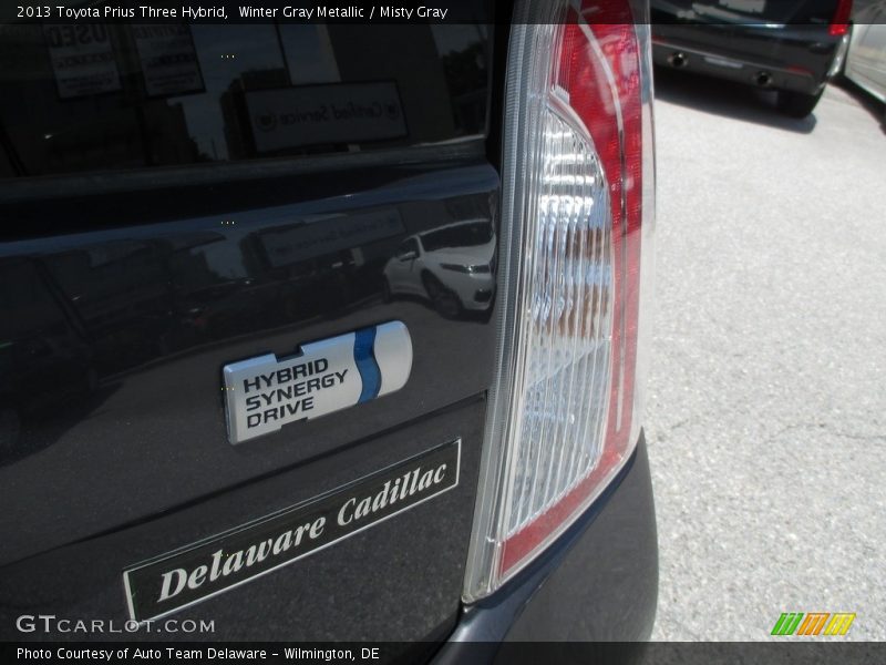 Winter Gray Metallic / Misty Gray 2013 Toyota Prius Three Hybrid
