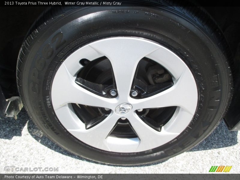 Winter Gray Metallic / Misty Gray 2013 Toyota Prius Three Hybrid