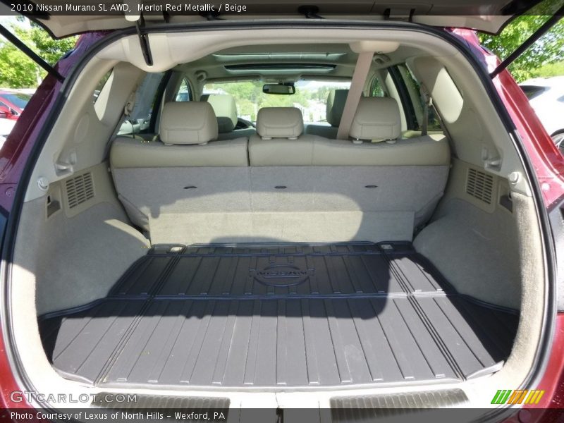 Merlot Red Metallic / Beige 2010 Nissan Murano SL AWD