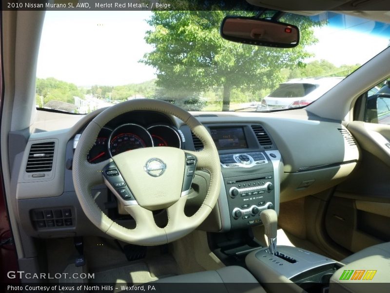Merlot Red Metallic / Beige 2010 Nissan Murano SL AWD