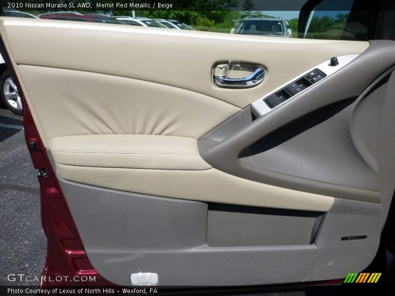 Merlot Red Metallic / Beige 2010 Nissan Murano SL AWD